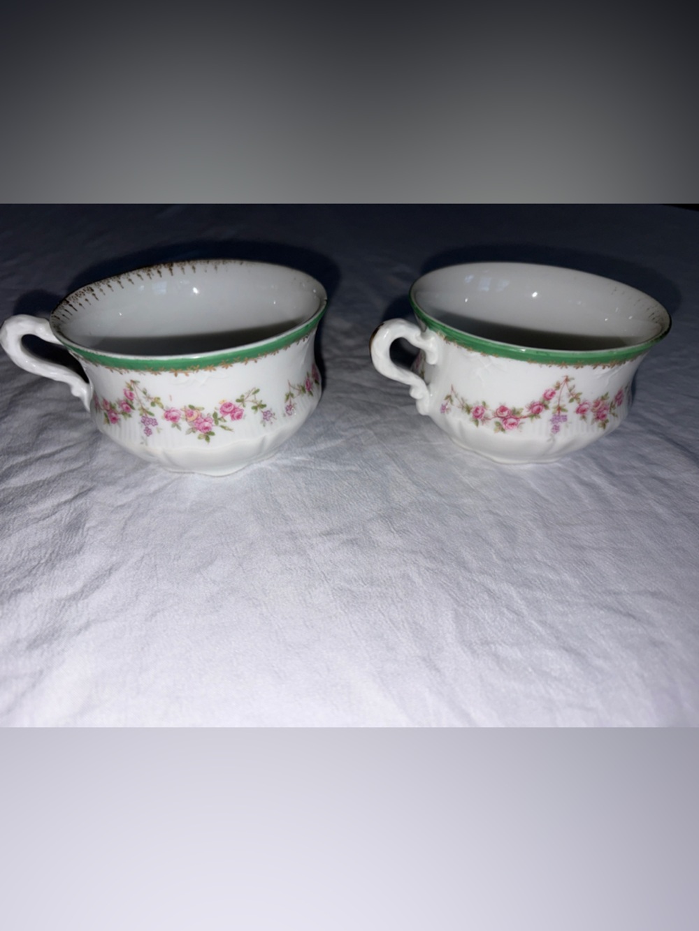 A pair of vintage C.T. Germany porcelain tea cups